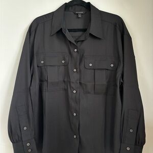 Banana Republic Women's Black Button Down Shirt